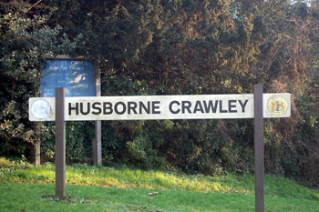 Husborne Crawley sign January 2011